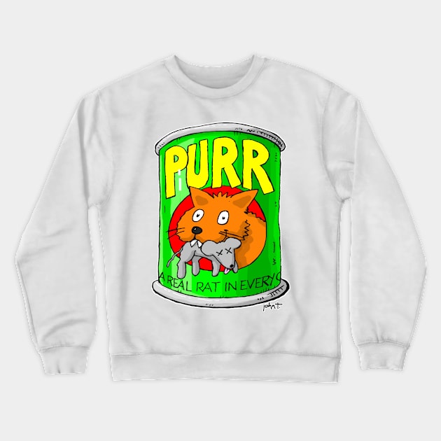 Cat Food Crewneck Sweatshirt by JohnT